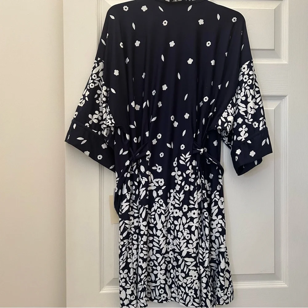 In Bloom by Jonquil Navy Blue Floral Kimono Robe - 3 Available! - Picture 4 of 13